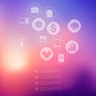 business infographic with unfocused background N69