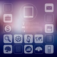 business infographic with unfocused background N71