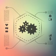 business infographic with unfocused background N72
