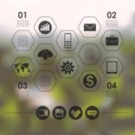 business infographic with unfocused background N73