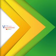 Abstract White yellow green triangle shapes background vector illustration
