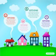 abstract house infographics design N2