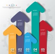 Design flat shadow arrow banners graphic or website Vector EPS10