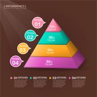 vector abstract 3d Pyramid type infographics