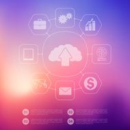 business infographic with unfocused background N76
