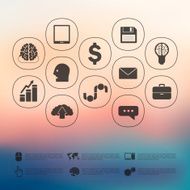 business infographic with unfocused background N77