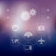 business infographic with unfocused background N78