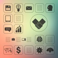 business infographic with unfocused background N79
