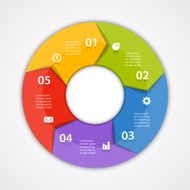 Modern vector info graphic for business project N73