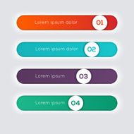 Vector colorful text box trendy colors N3