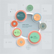 Minimal infographic step by template on vintage textured background