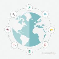 Abstract flat digital illustration Infographic