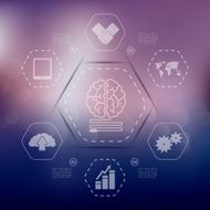 business infographic with unfocused background N81