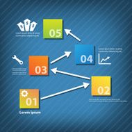 Colorful vector design for workflow layout N8
