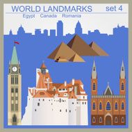 World landmarks icon set Elements for creating infographics N2
