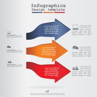 Infographics with arrows and icons Vector