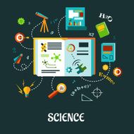 Creative science flat concept N2