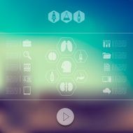 medicine infographic with unfocused background N11