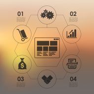 business infographic with unfocused background N83