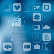 business infographic with unfocused background N86