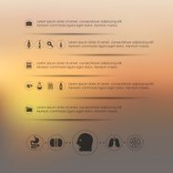 medical infographic with unfocused background N15