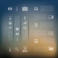 medical infographic with unfocused background N16