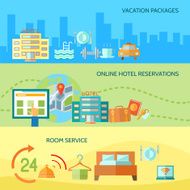 Hotel service banners set N2