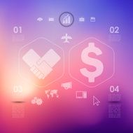 business infographic with unfocused background N90