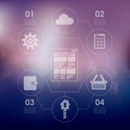 business infographic with unfocused background N92