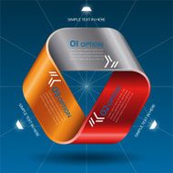 Mobius strip of paper Vector option infographic N2