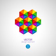 3d triangular background Vector illustration