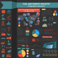 Fuel and energy industry infographic set elements N7