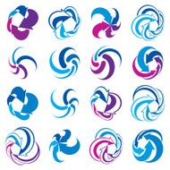 Arrows abstract conceptual symbol template collection color
