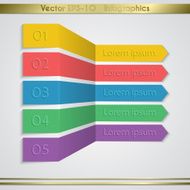 Modern vector paper arrow infographics elements