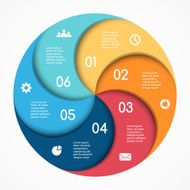 Vector circle business infographic N2