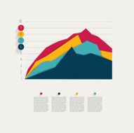 Infographic flat chart Vector graph