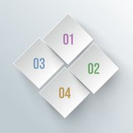 White applique numbers on grey background