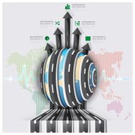 Global Road And Street For Travel Journey Business Infographic