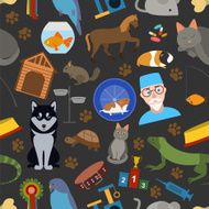 Domestic pets background Pattern Seamless