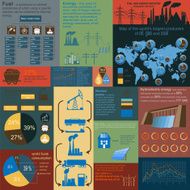 Fuel and energy industry infographic set elements for creating N5