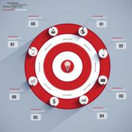 Business target circle infographic design template