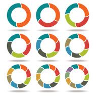 Set icons circle arrows
