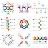 Set of Infographics vector design template N4