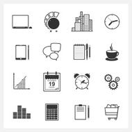Icons collection of web design objects Vector illustration