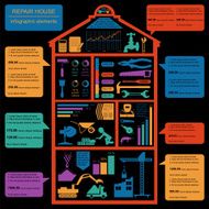 House repair infographic set elements N9