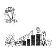 Business hand drawn vector illustration
