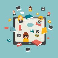 Social communication media illustration