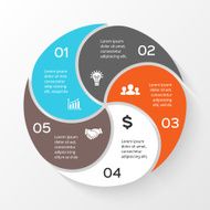 Vector circle infographic Template for cycle diagram graph presentation and N19