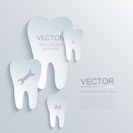 Vector modern tooth background