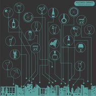 Alcohol drinks infographic N10